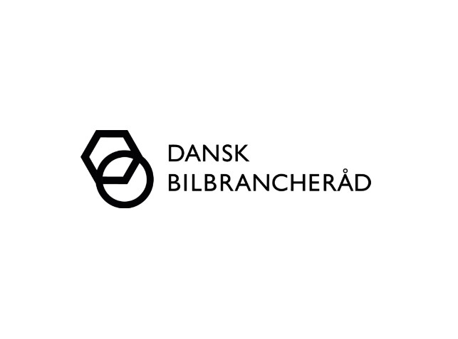 Dansk Bilbrancheråd logo sort og hvid